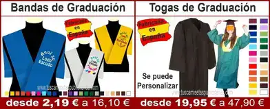 Becas o Bandas de Graduacion, Togas de Graduación